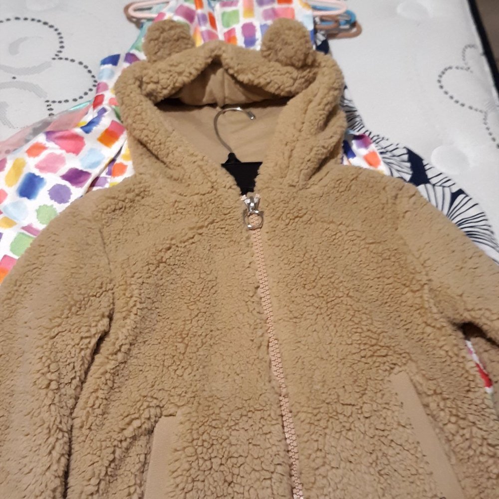 C&A Here + There Super Soft Fuzzy Bear Hoodie